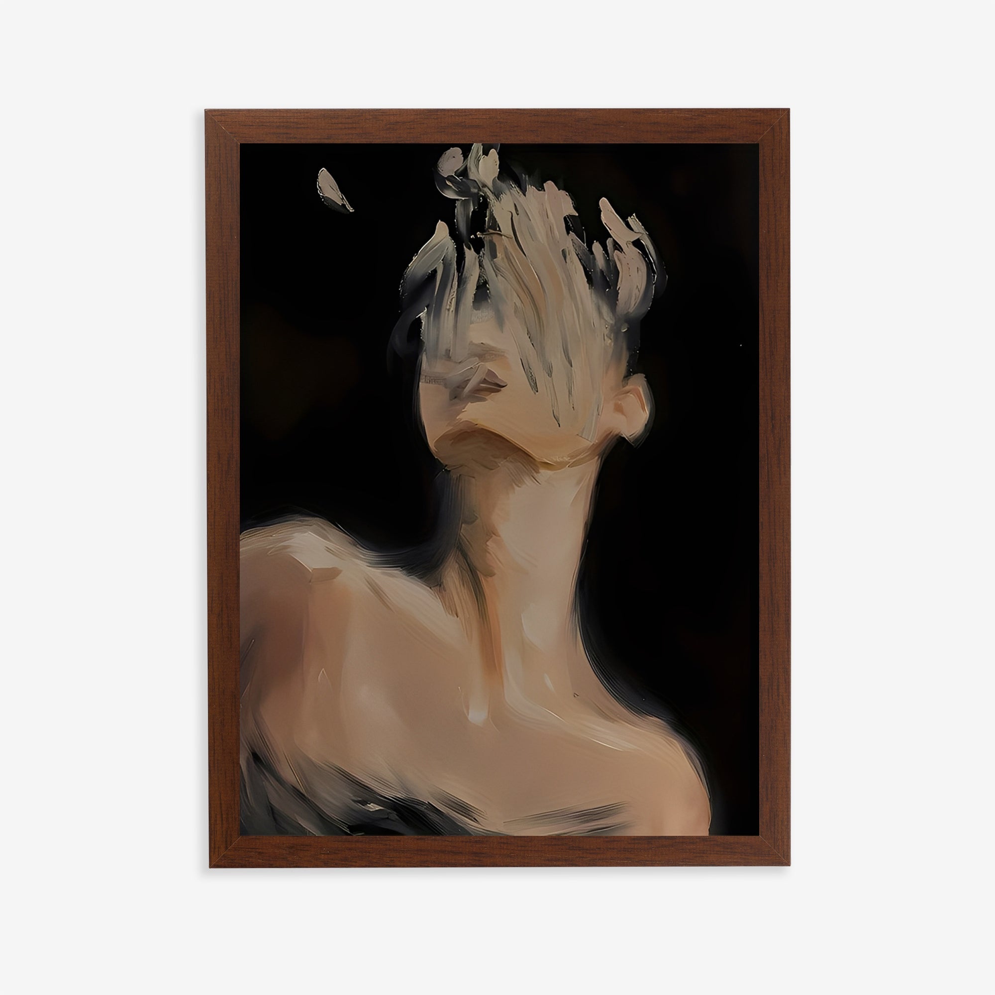 Faceless Abstract Portrait Wall Art Print