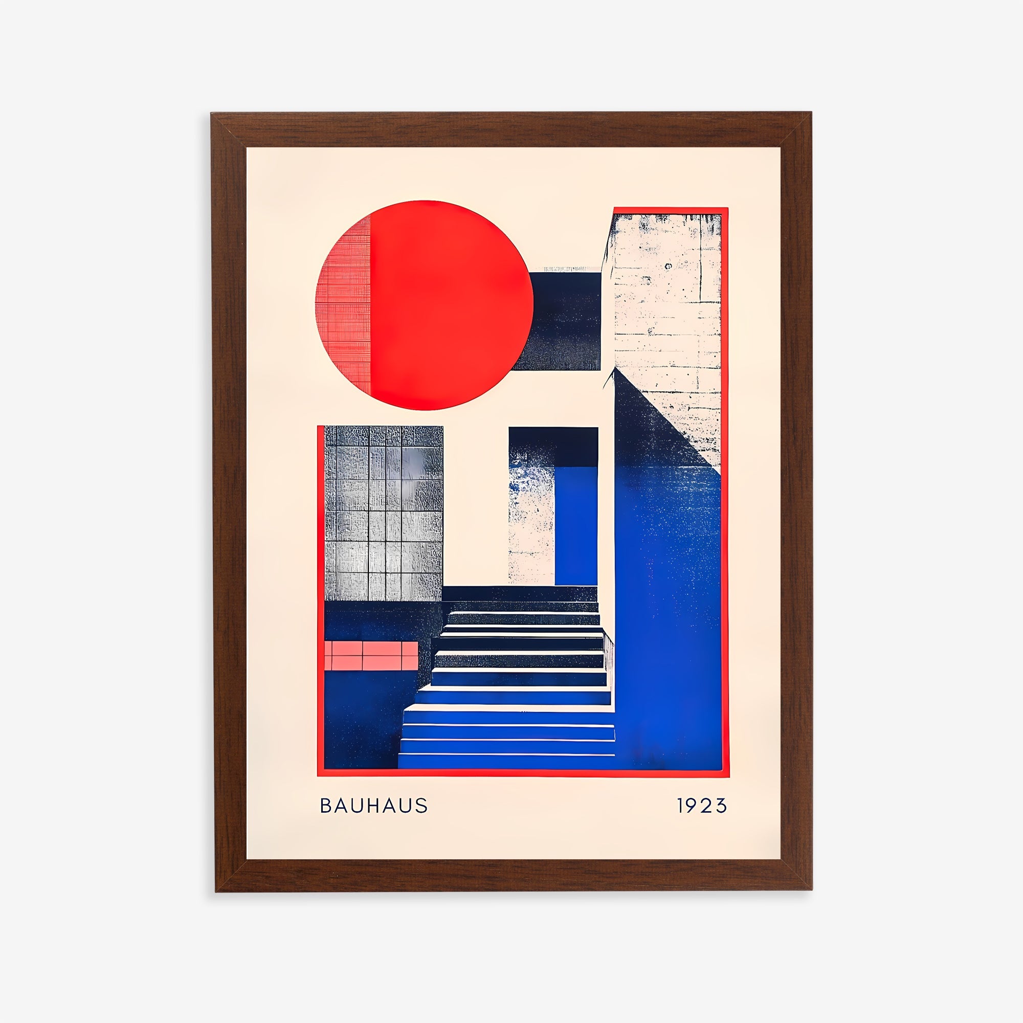Abstract bauhaus wall art print from 1920s