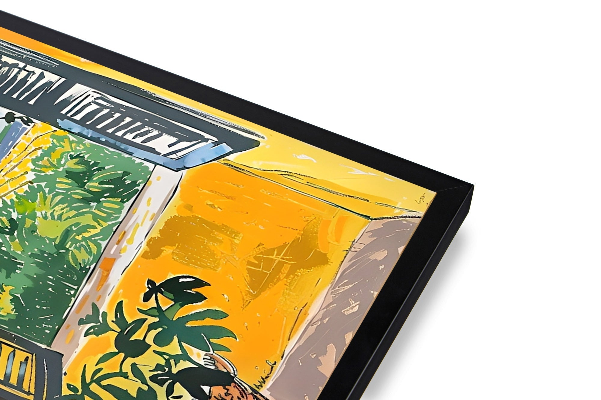 Matisse-inspired window view art print