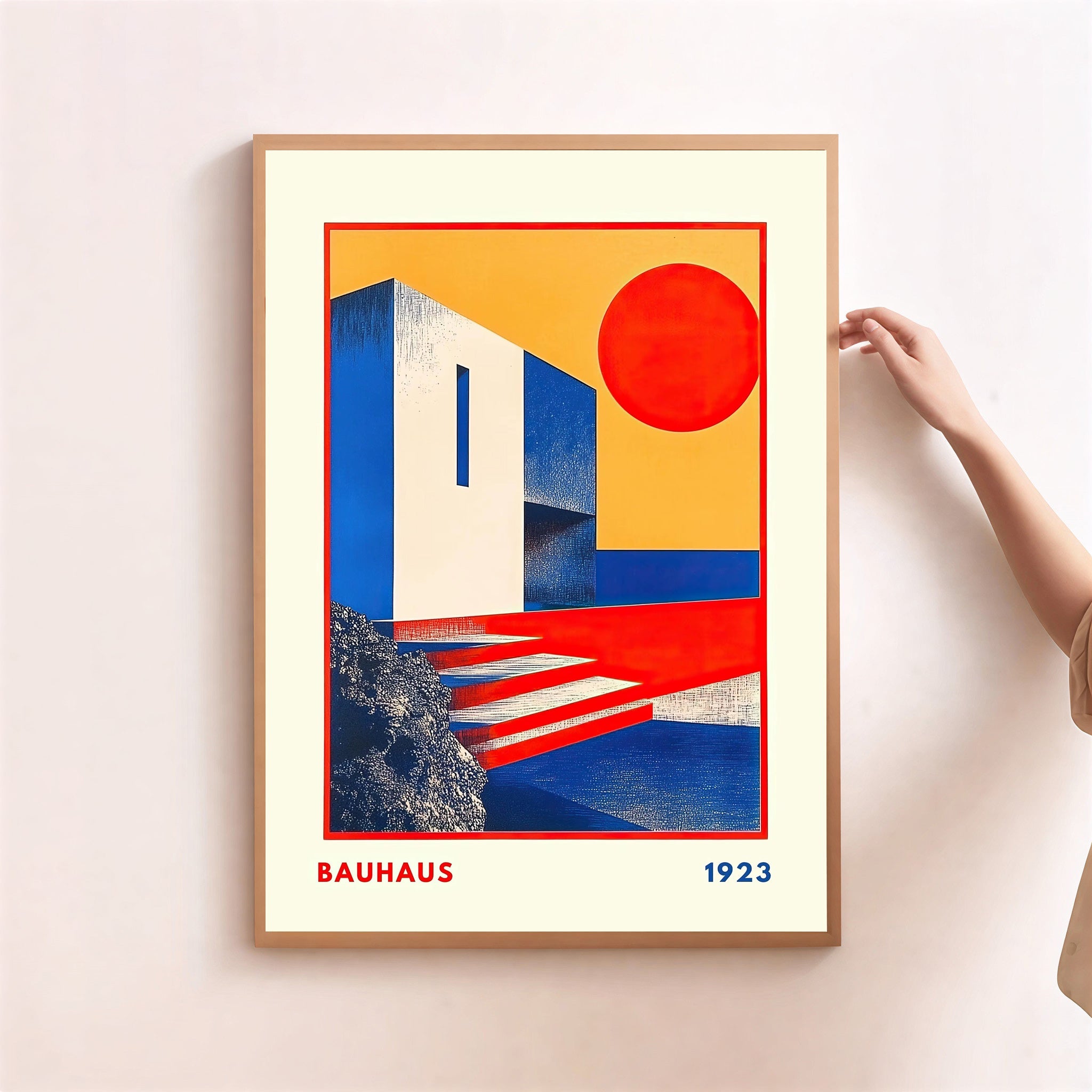 Bauhaus 1923 Geometric Architecture Poster