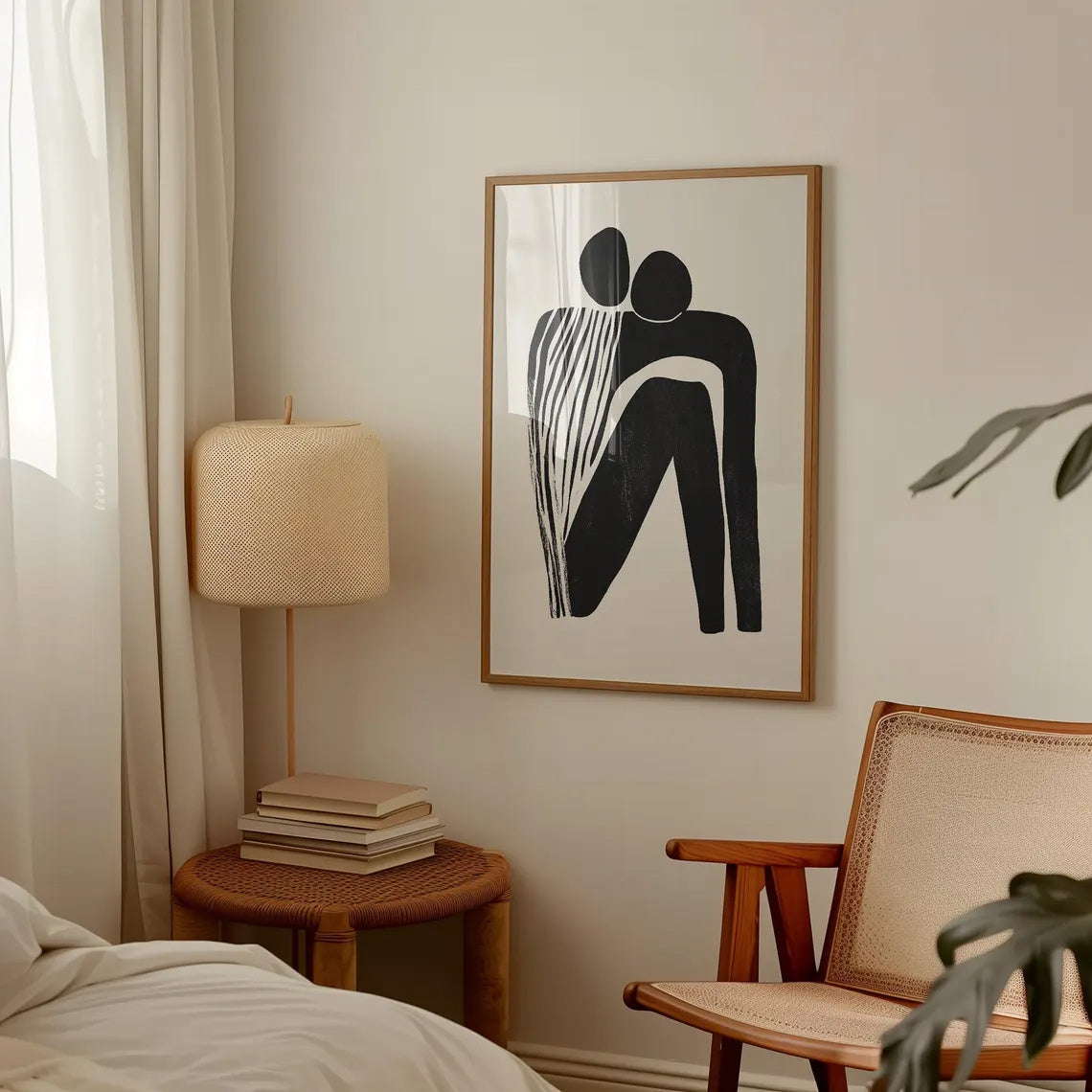 Minimalist Abstract Figure Wall Art Print