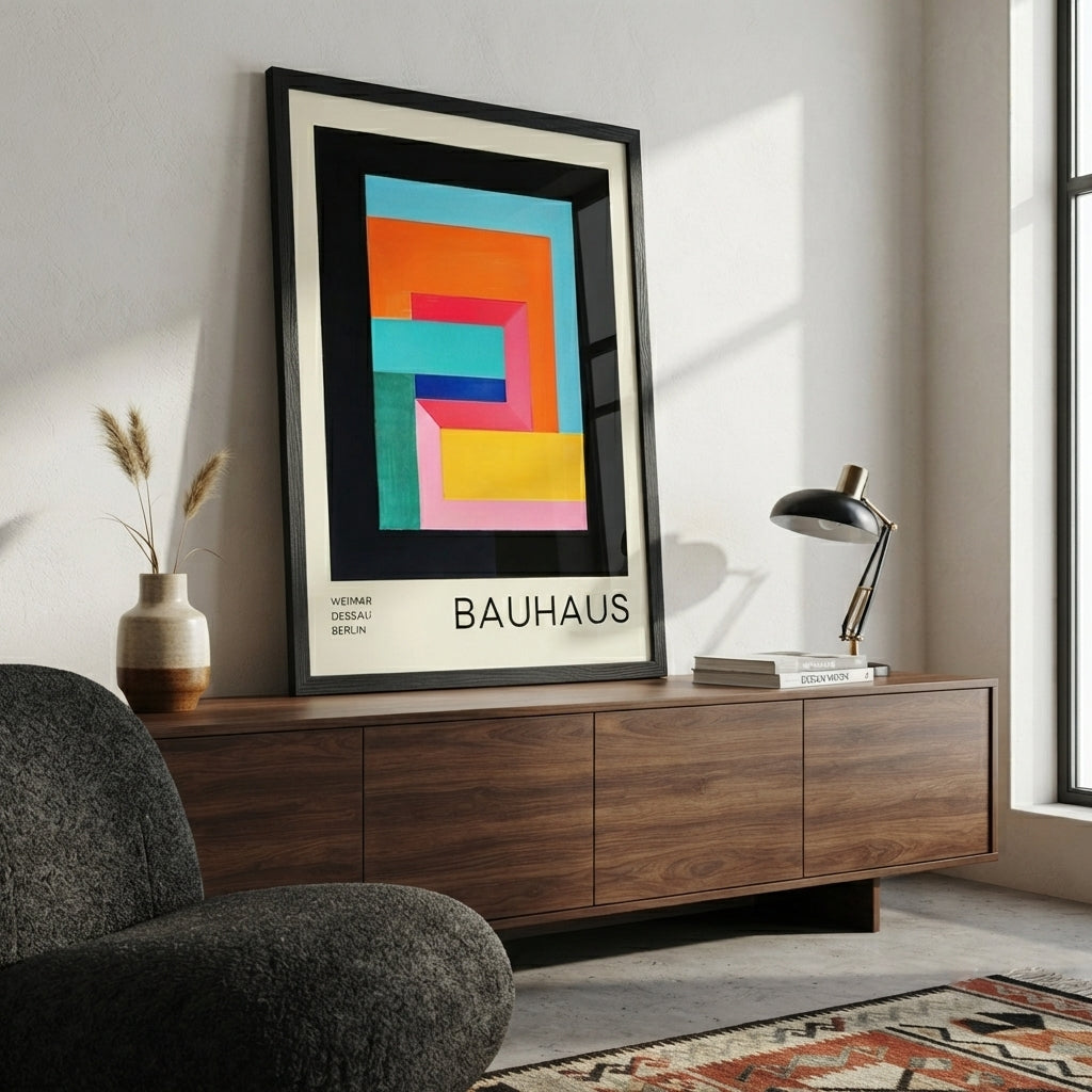 Bauhaus Geometric Abstract Art Print