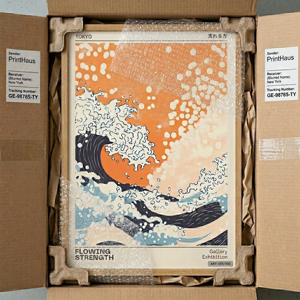 Japanese Wave Print – Tokyo Gallery Exhibition Wave Poster