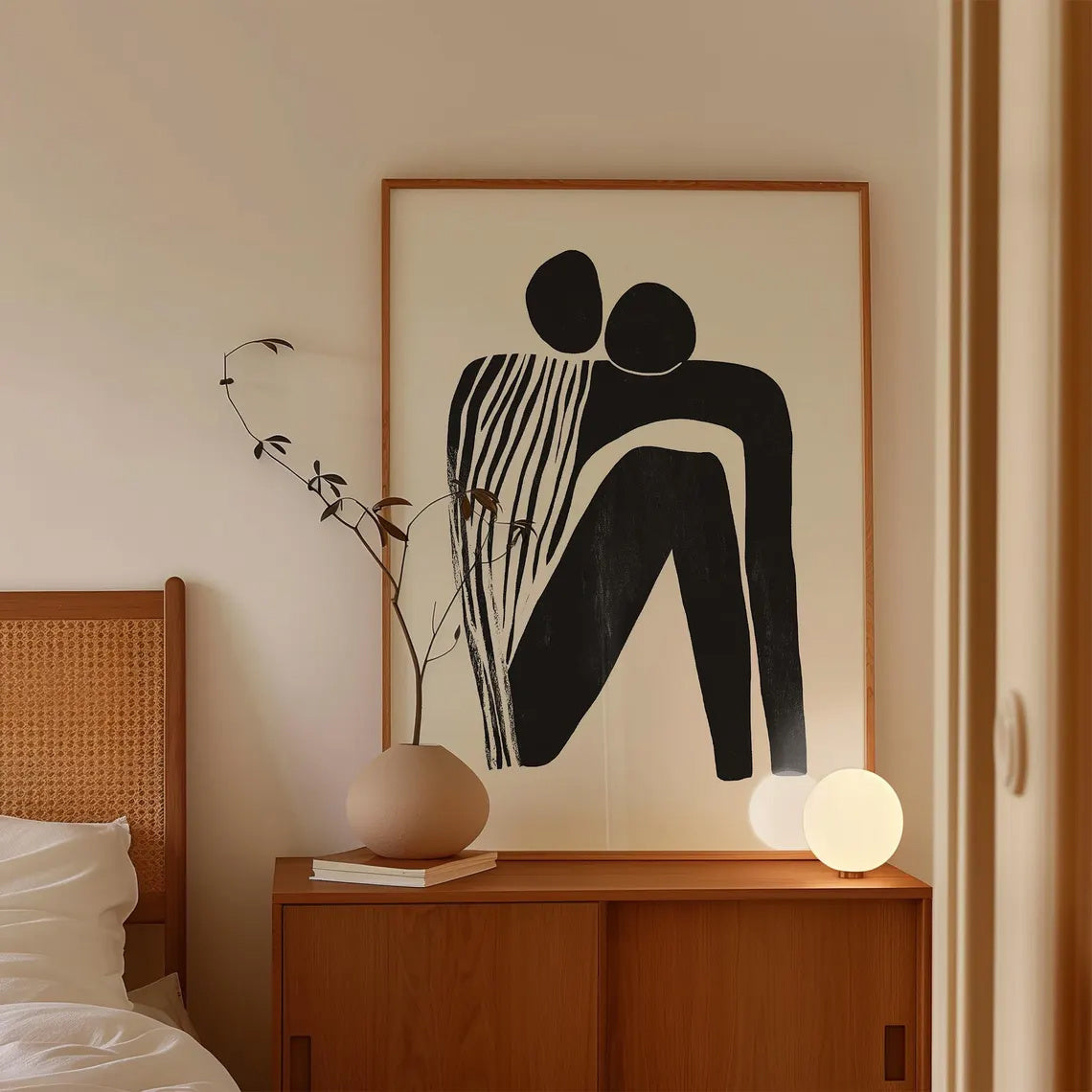 Minimalist Abstract Figure Wall Art Print