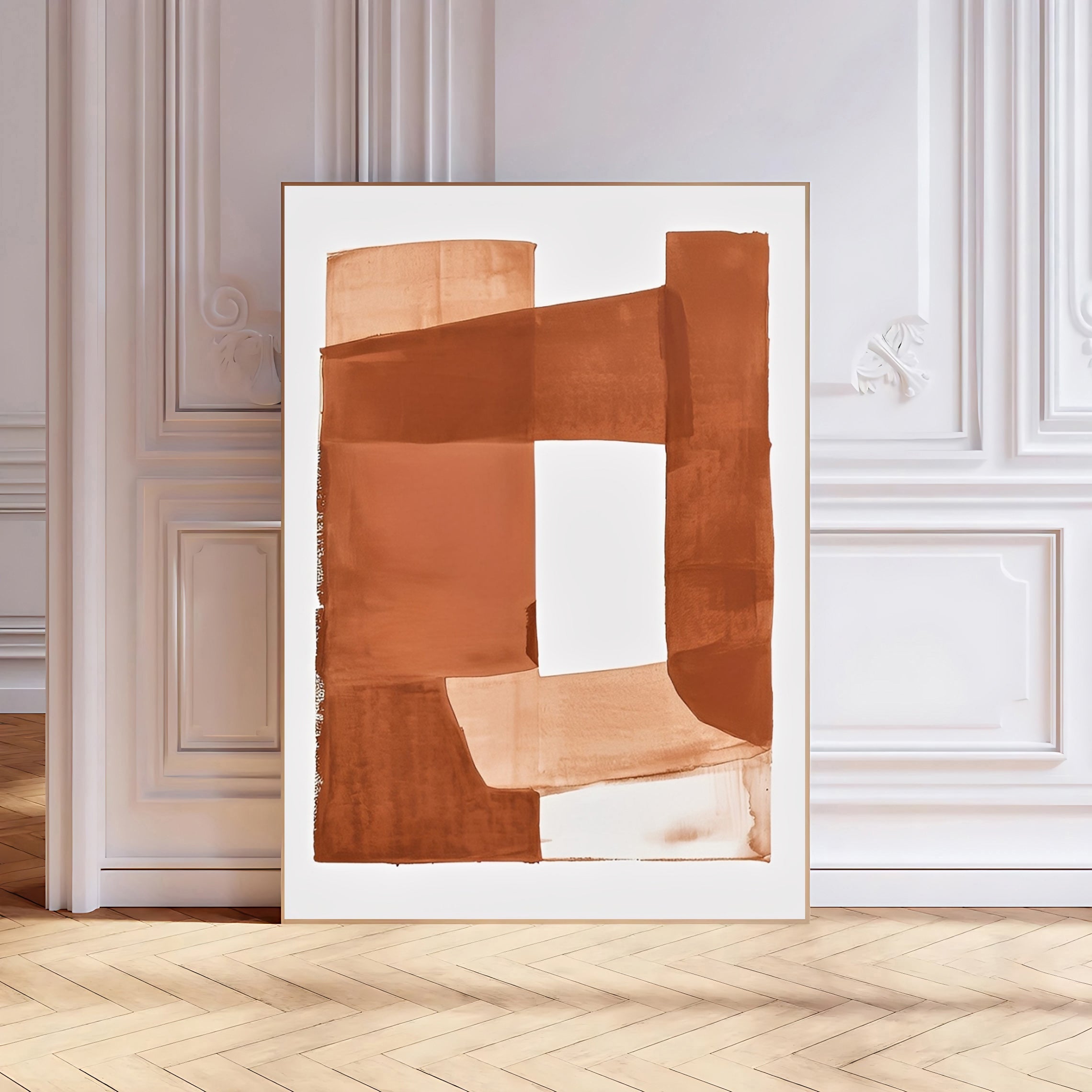 Abstract earth tone wall art print