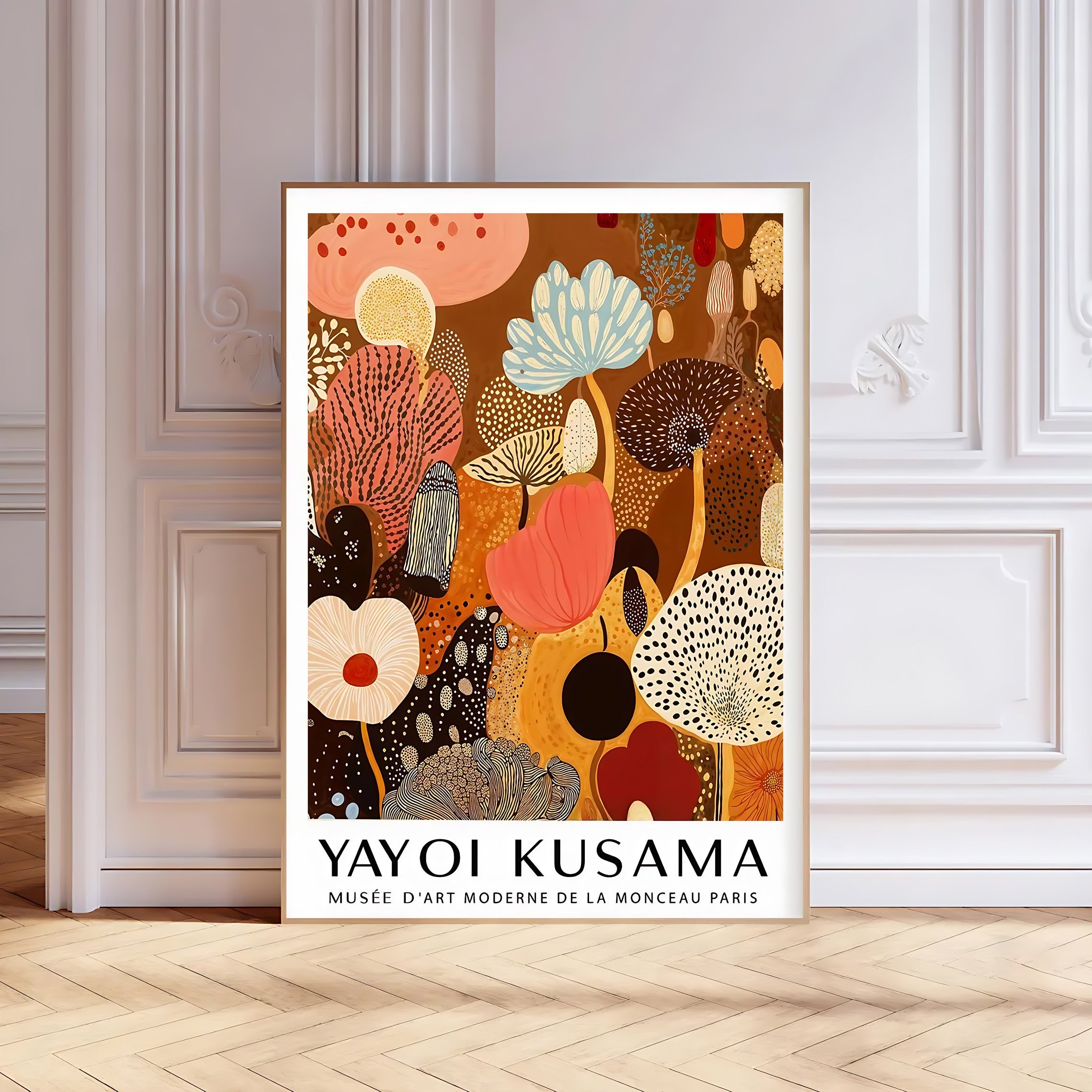 Yayoi Kusama inspired floral art print