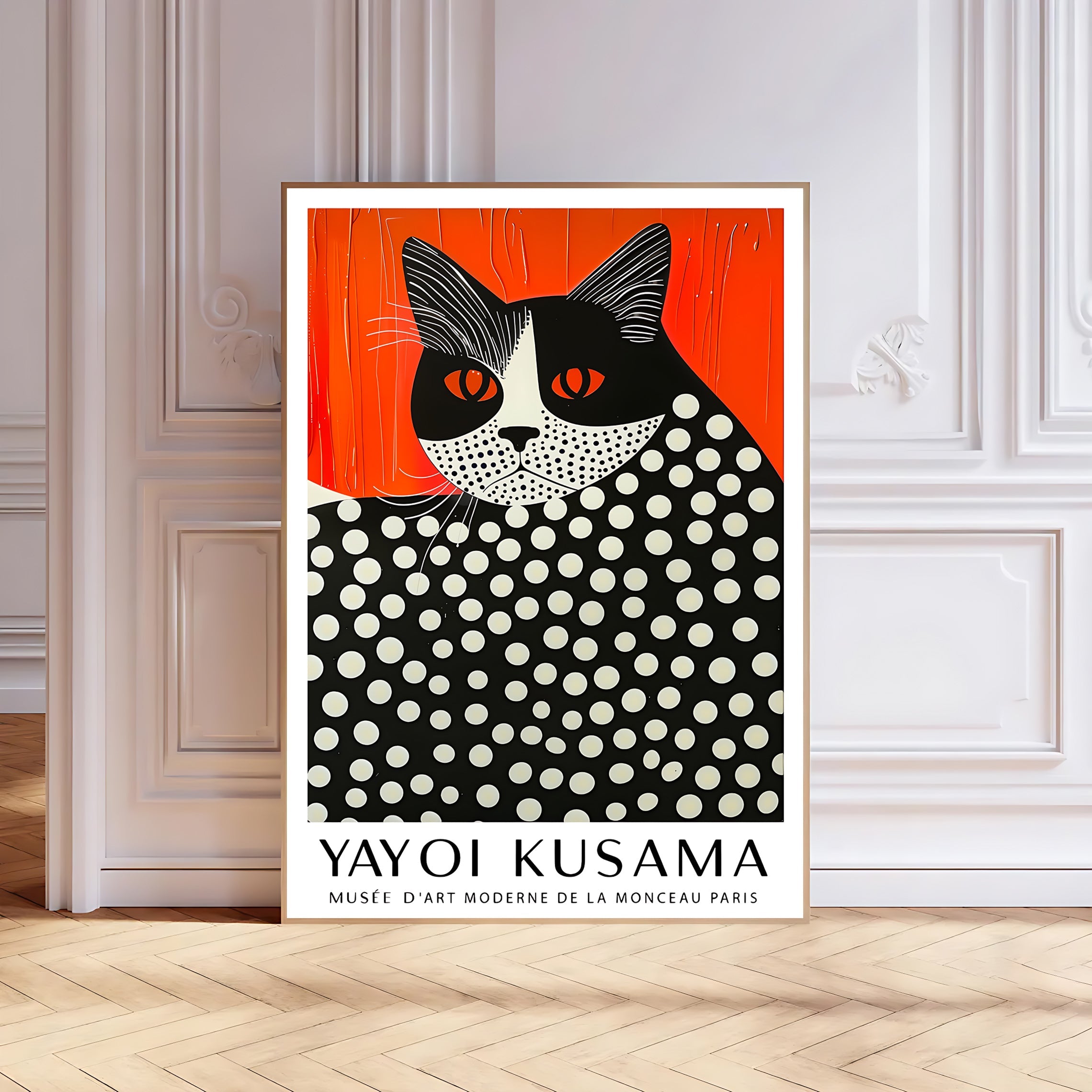 Ploka Dot Cat Print