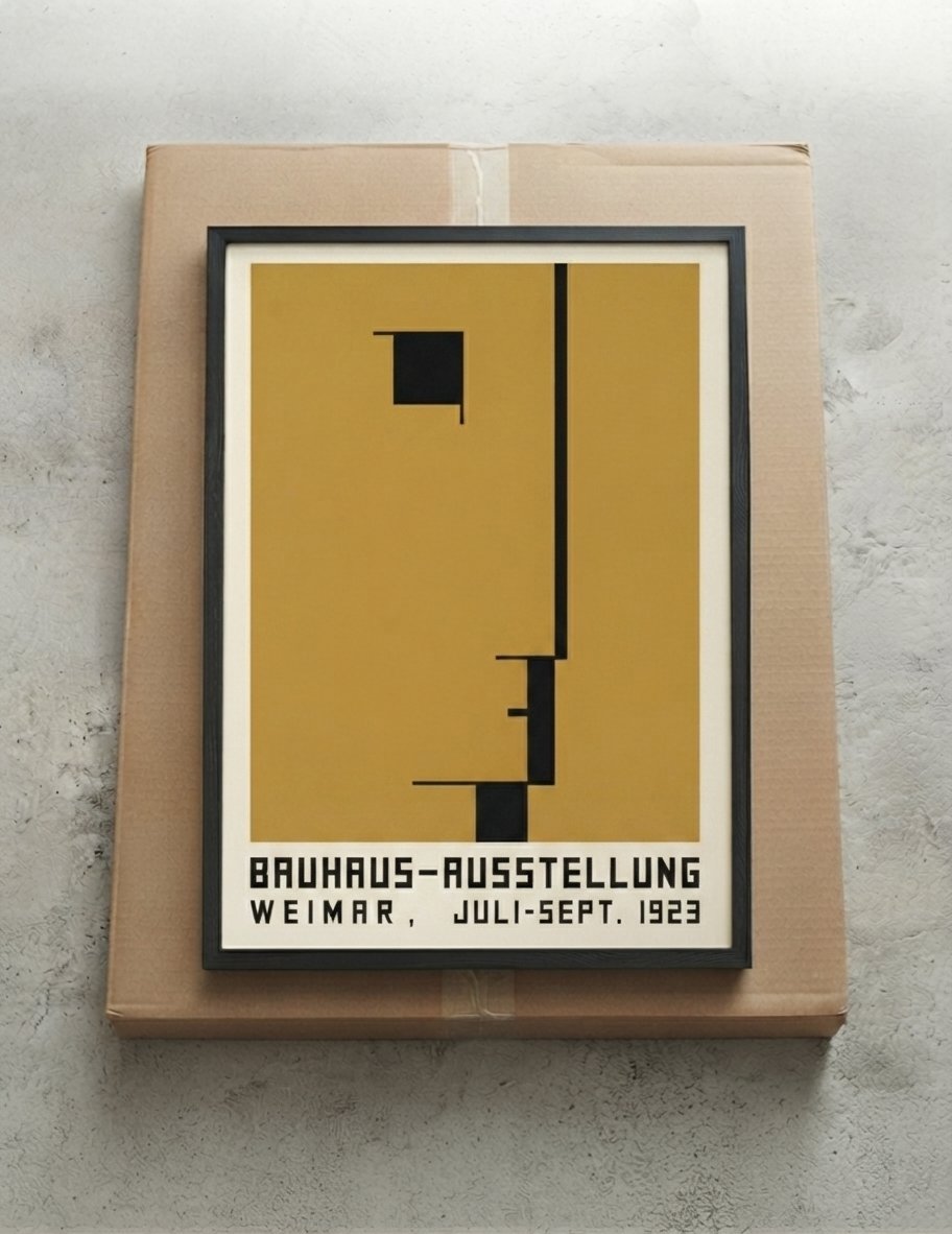 Minimalist geometric Bauhaus exhibition art print
