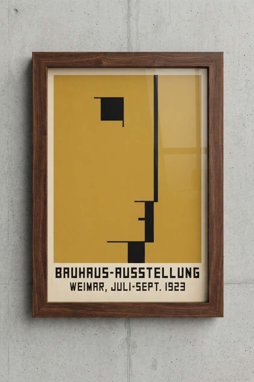 Minimalist geometric Bauhaus exhibition art print