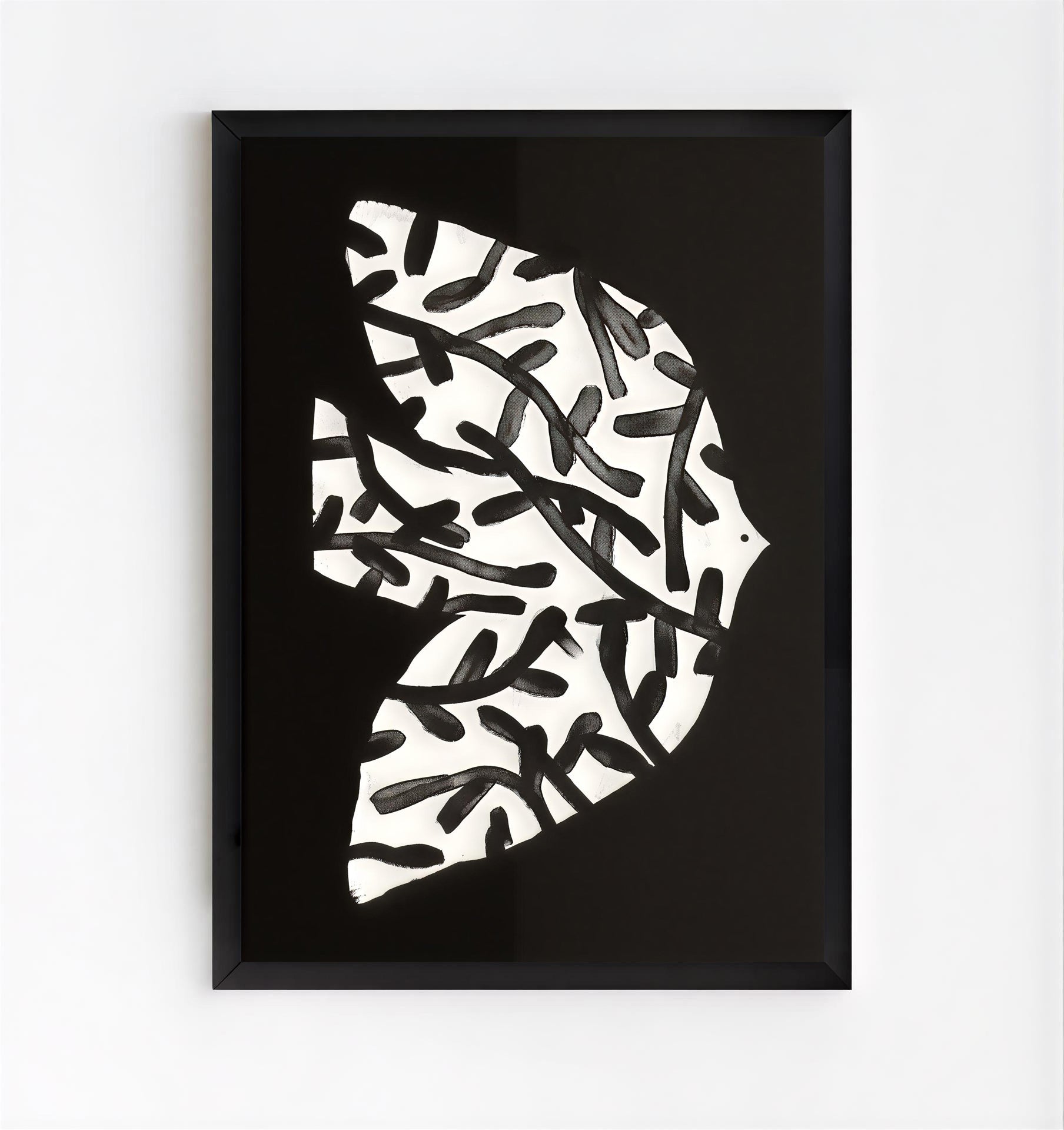Abstract Black and White Wall Art Print