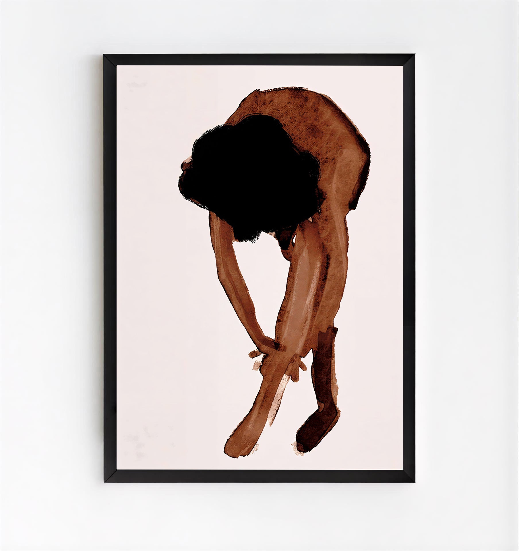 Abstract watercolor figure wall art print