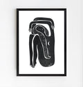 Abstract Minimalist Black Line Art Print