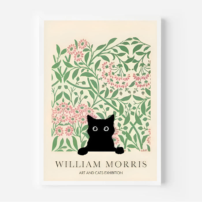 William Morris Black Cat Print