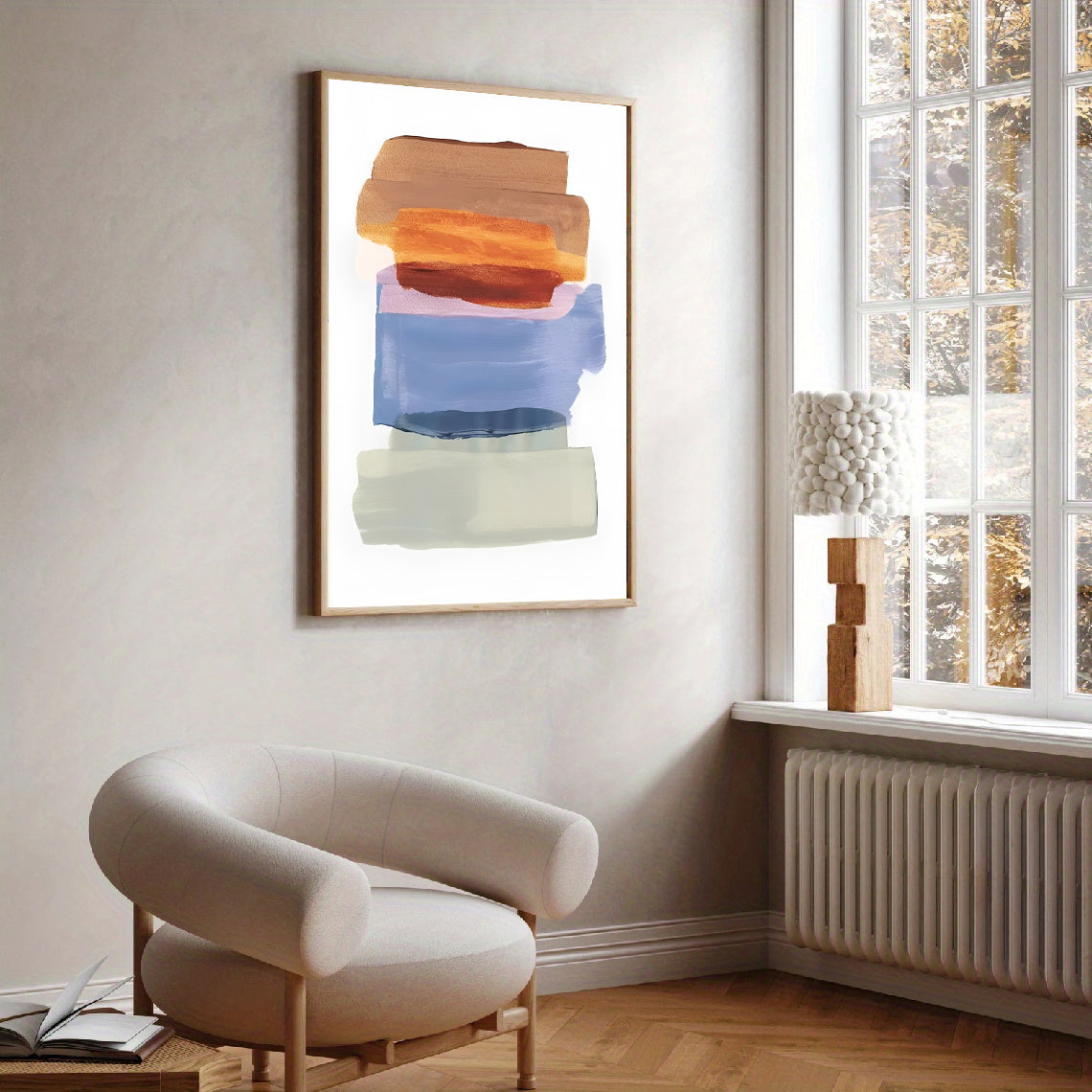 Abstract color block wall art print