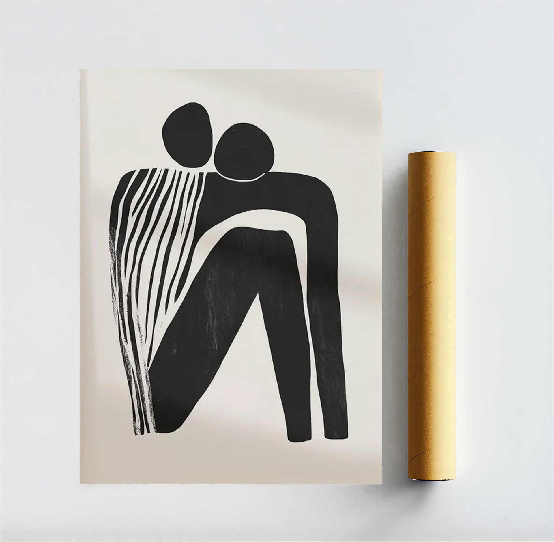 Minimalist Abstract Figure Wall Art Print