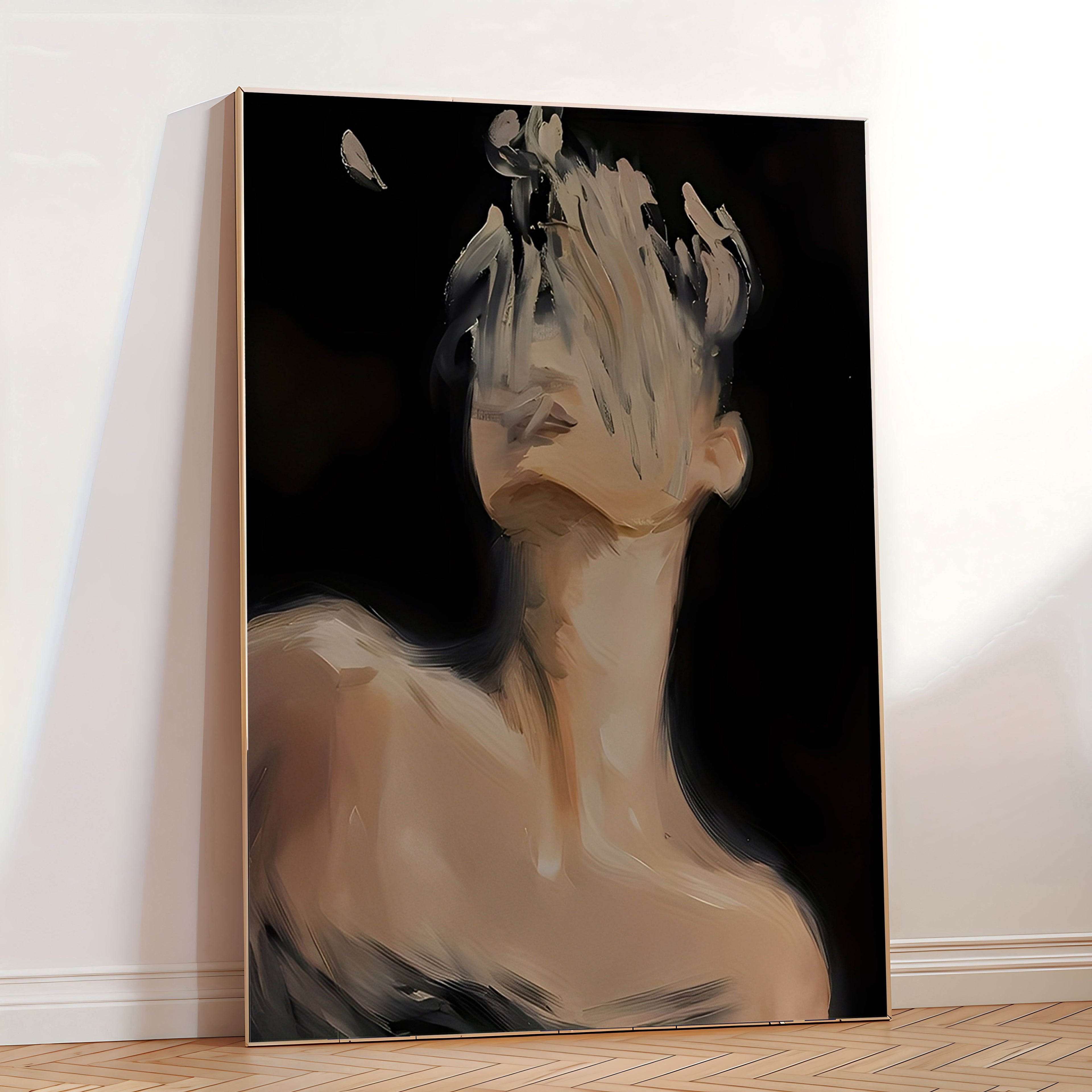 Faceless Abstract Portrait Wall Art Print
