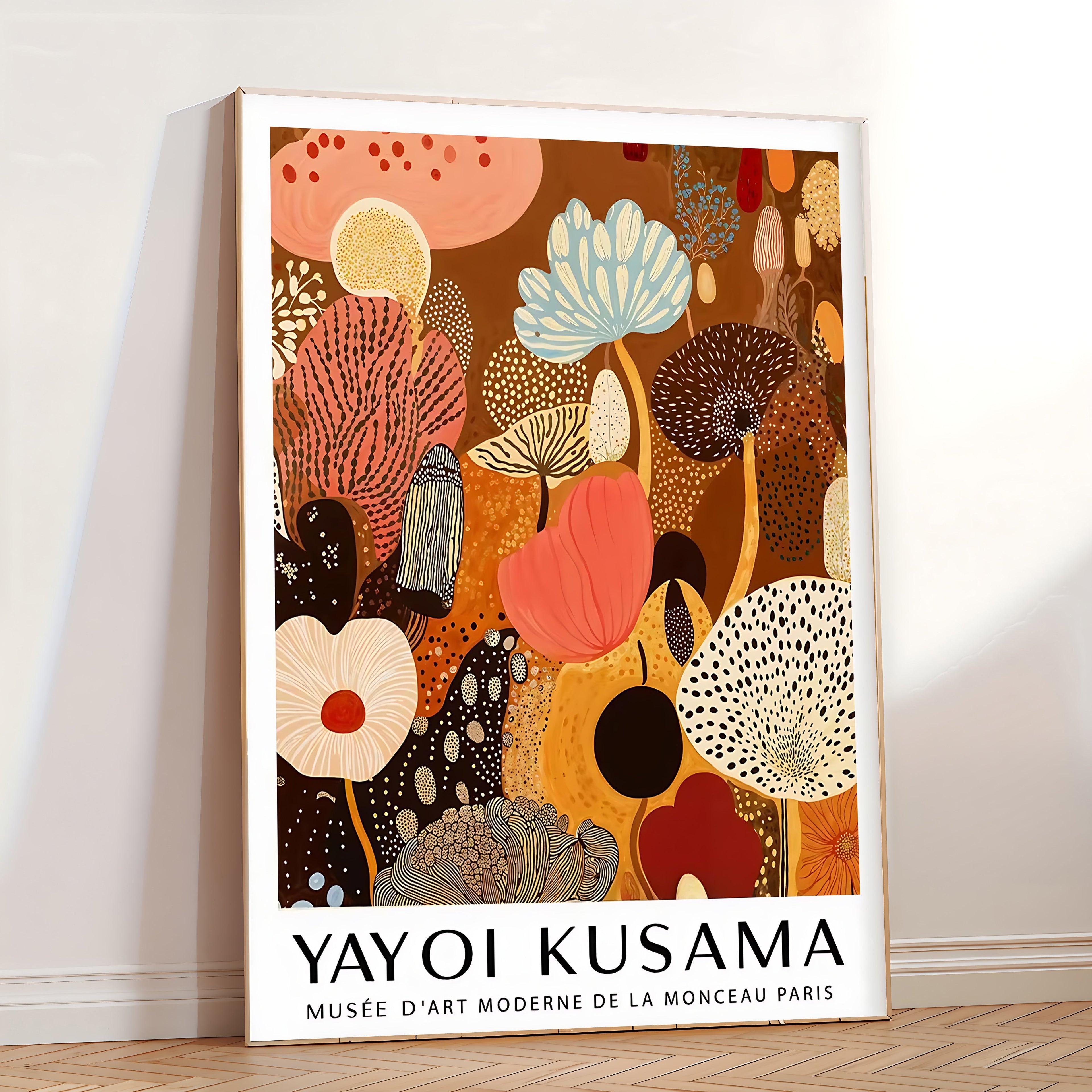 Yayoi Kusama inspired floral art print