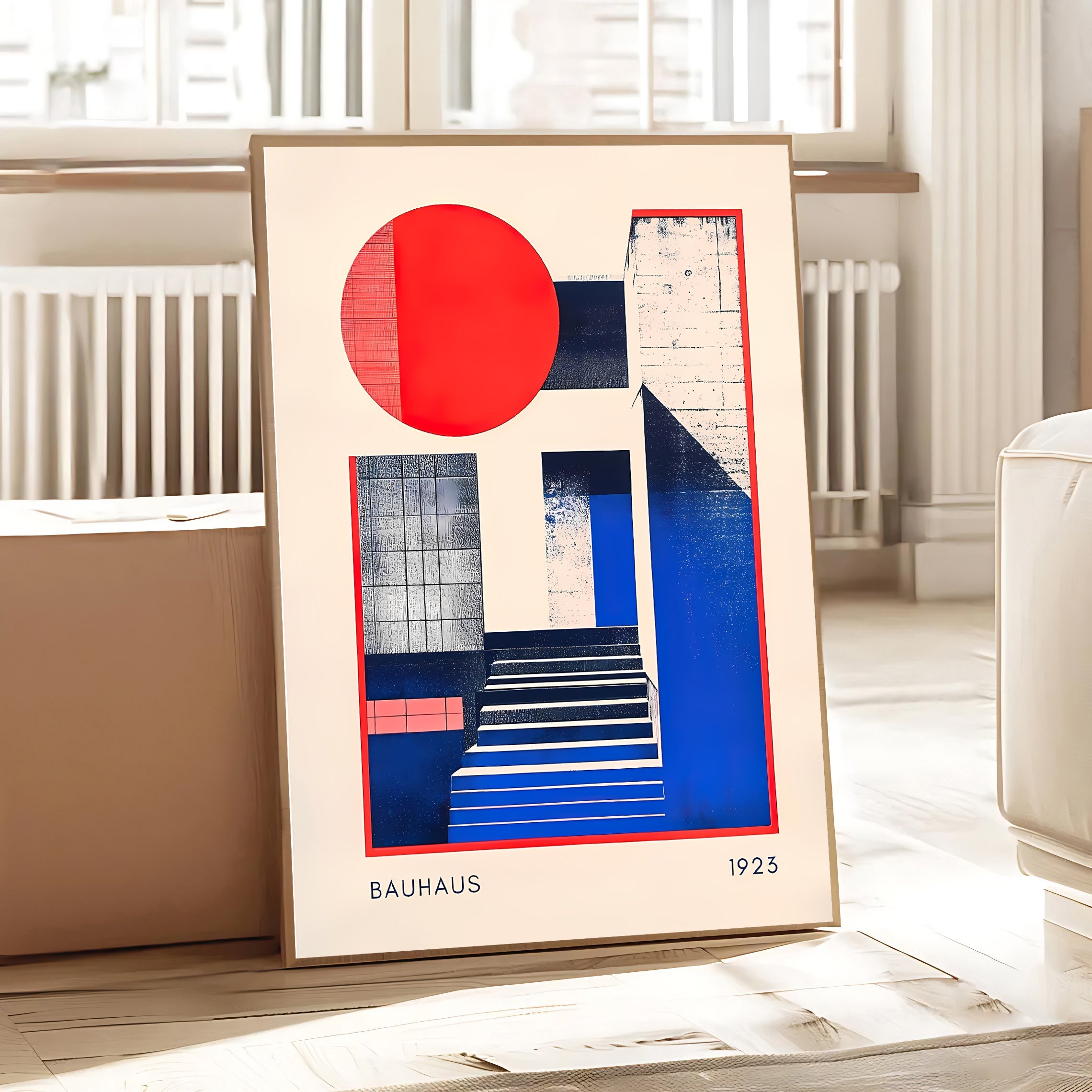 Abstract bauhaus wall art print from 1920s